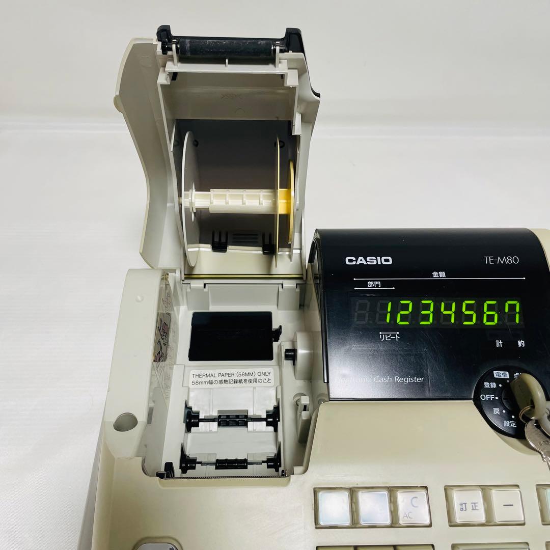カシオレジスター　TE-M80　中古品　人気機種感熱紙　送料無料