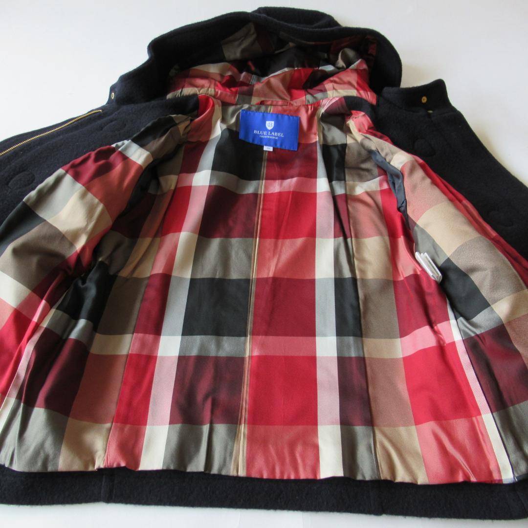 ブルーレーベルクレストブリッジ 新品ネイビー ショート ダッフルコート 38