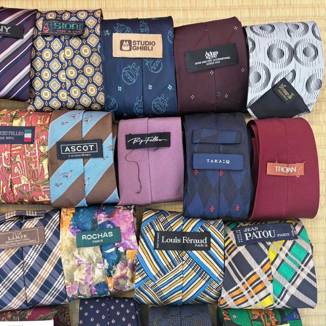 ハイブランドネクタイ 50本セット 全てシルク GUCCI エルメス まとめ売り