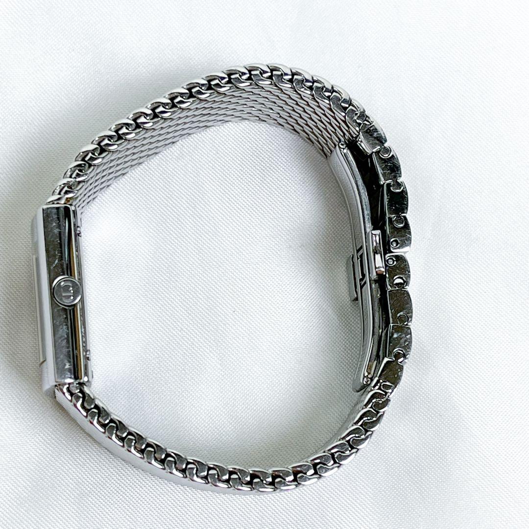 希少 稼動品 ディオール 腕時計 リバ スクエア スチールバンド レディース