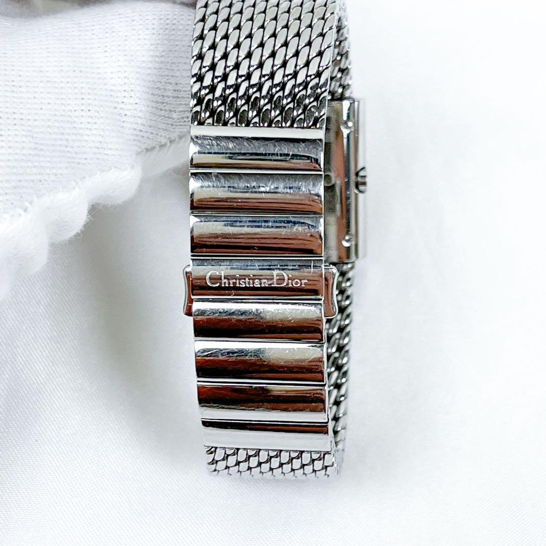 希少 稼動品 ディオール 腕時計 リバ スクエア スチールバンド レディース