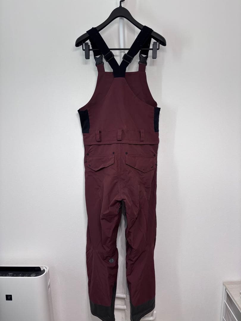 VOLCOM バーガンディ オーバーオール メンズS ゴアテックス