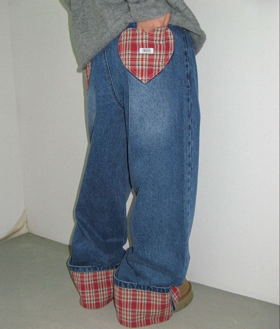 RONRON チェックデニム