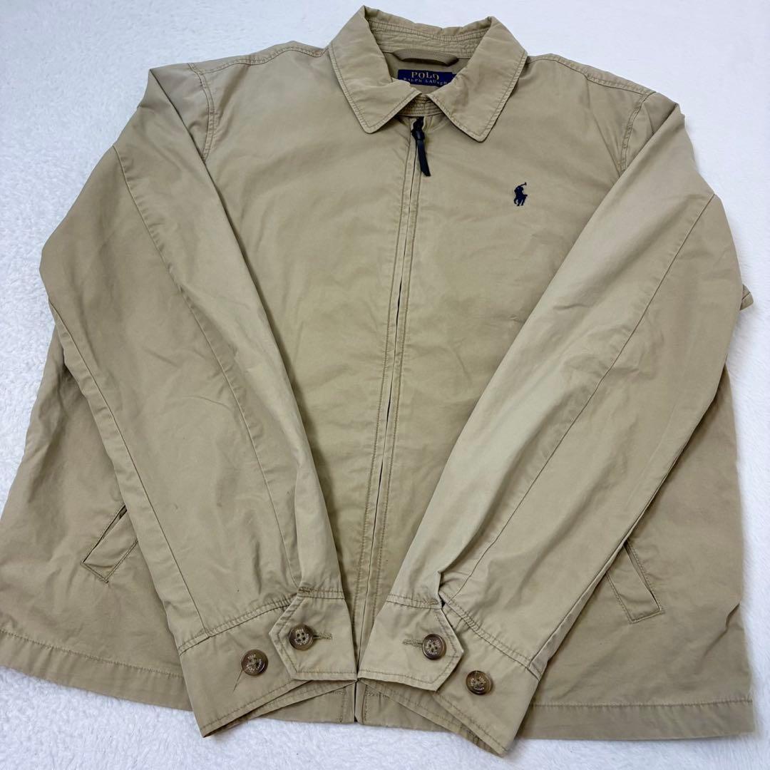 ポロラルフローレン　スウィングトップ　ベージュ　ポニー刺繍　Lサイズ　背抜き