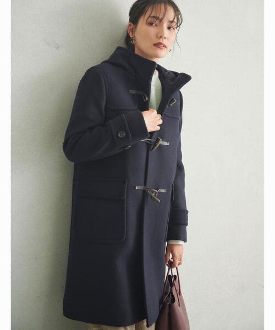 値札あり　グリーンレーベルリラクシング　ダッフル ロング コート　ネイビー　紺