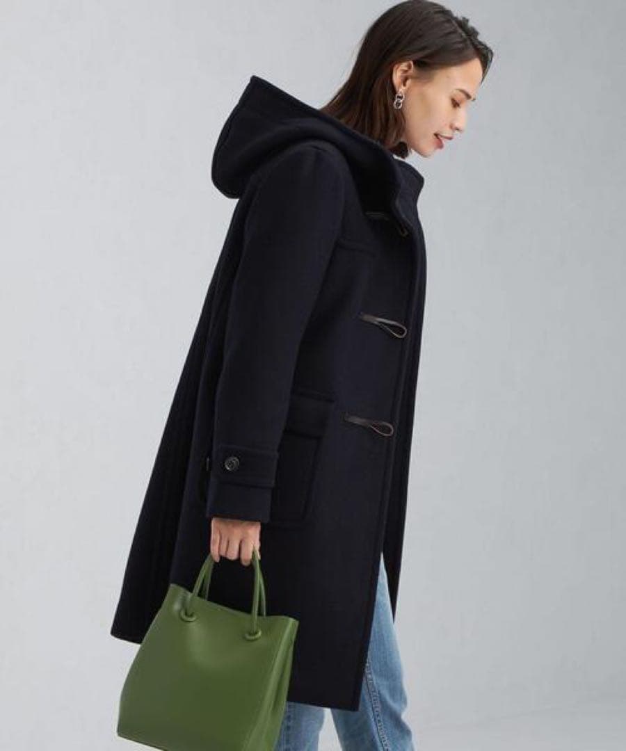 値札あり　グリーンレーベルリラクシング　ダッフル ロング コート　ネイビー　紺