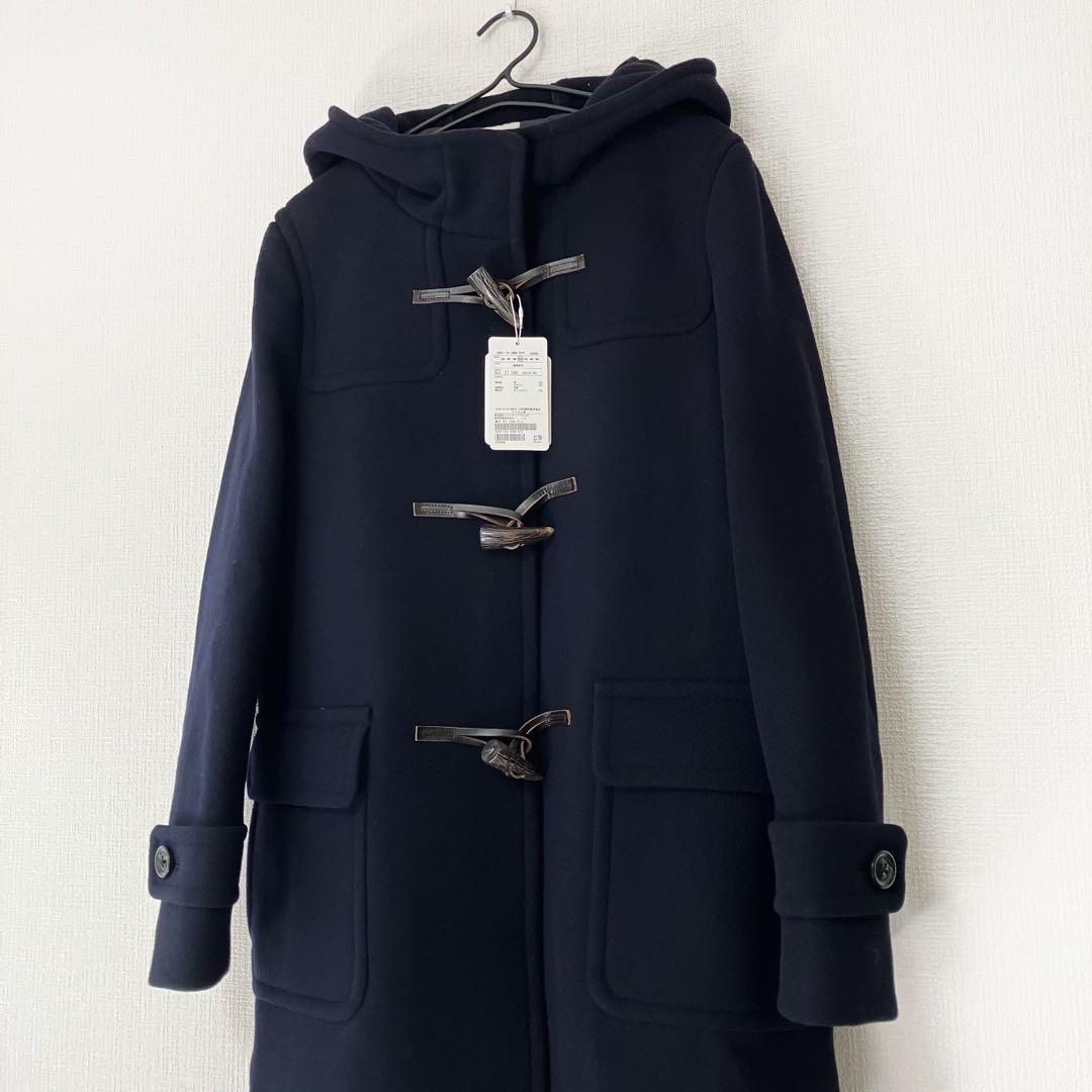 値札あり　グリーンレーベルリラクシング　ダッフル ロング コート　ネイビー　紺