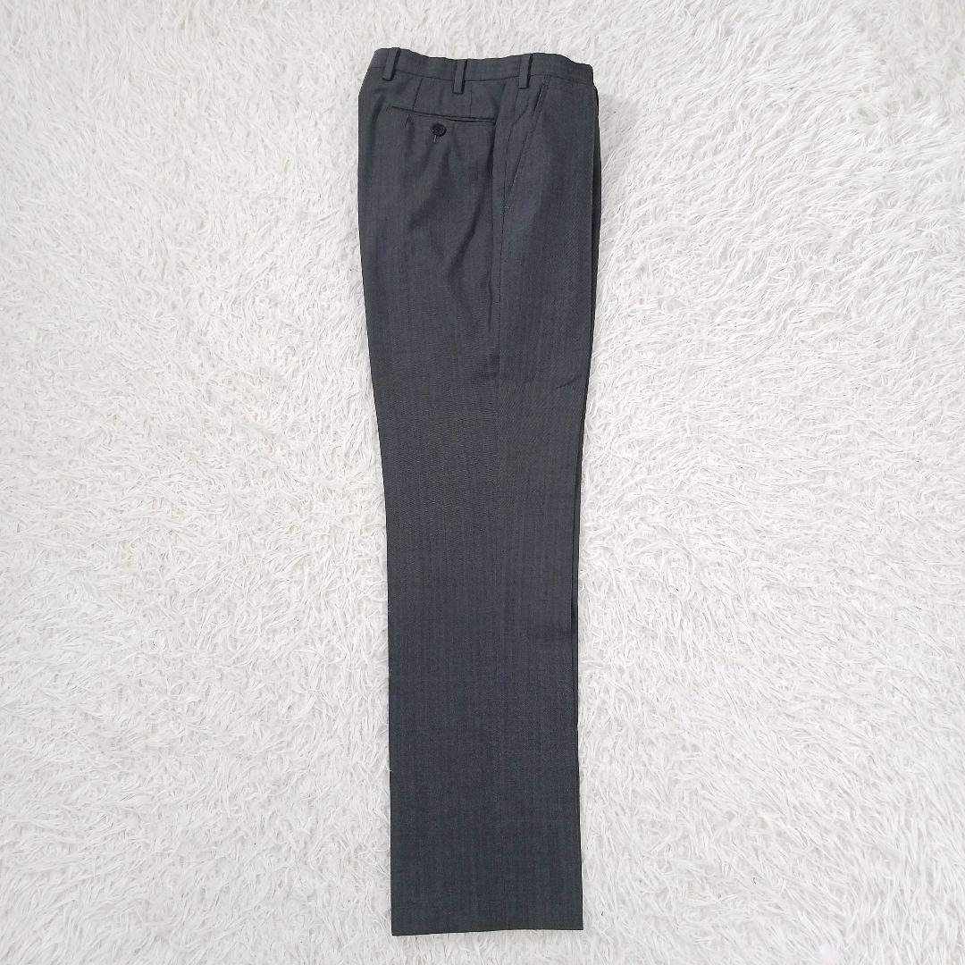 ブラックレーベル　スーツ　日本製　グレー　シャドーストライプ　サイズ36R