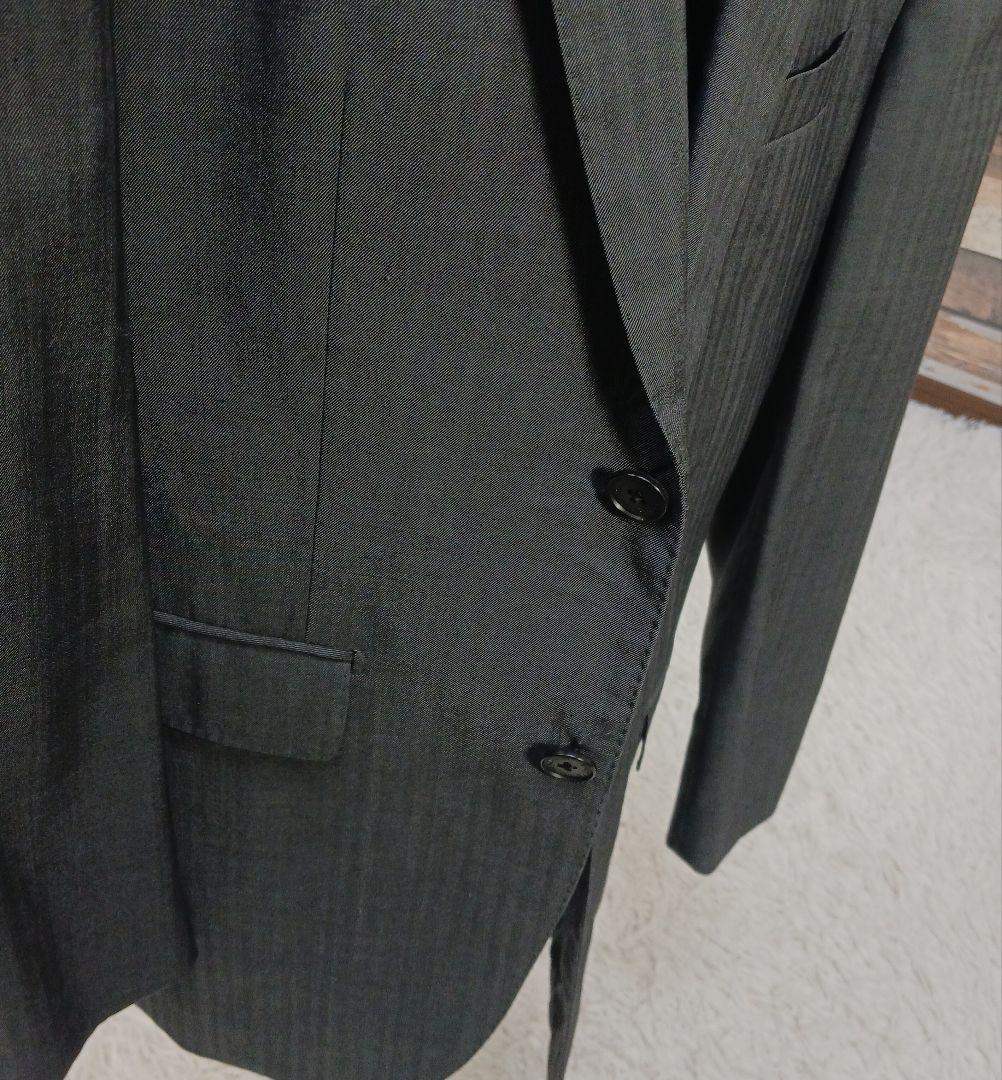 ブラックレーベル　スーツ　日本製　グレー　シャドーストライプ　サイズ36R