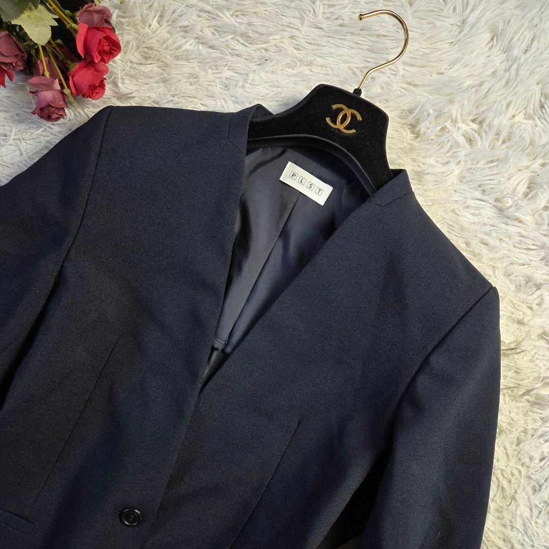 美品 PLST オックスカラーレス セットアップ サイズL ダークネイビー