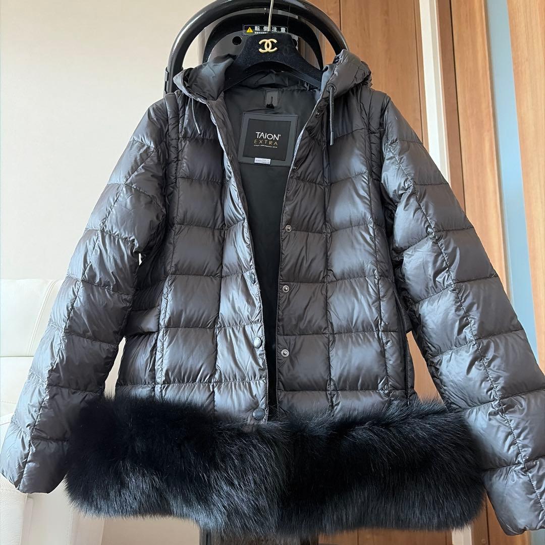 セール！　タイオンエクストラ　3way　ダウンジャケットパーカー　L ファー付き