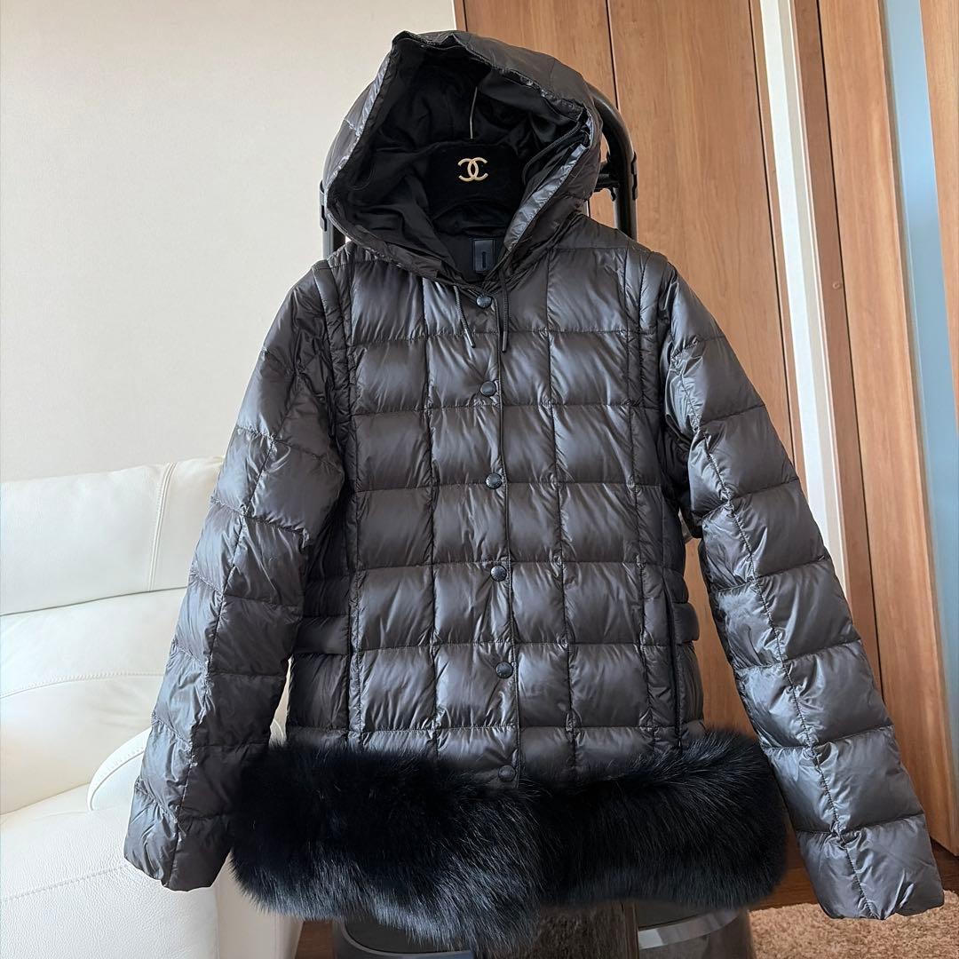 セール！　タイオンエクストラ　3way　ダウンジャケットパーカー　L ファー付き