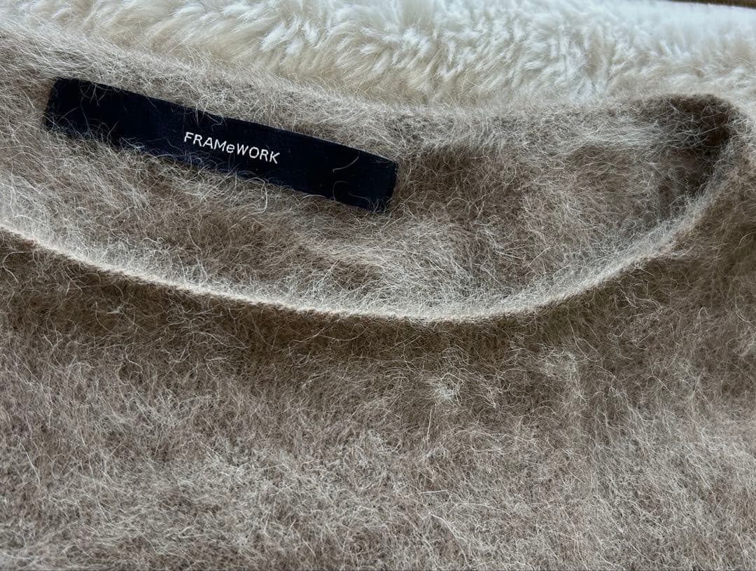 大人気★FRAMeWORK FOX/CASHMERE ボートネックプルオーバー