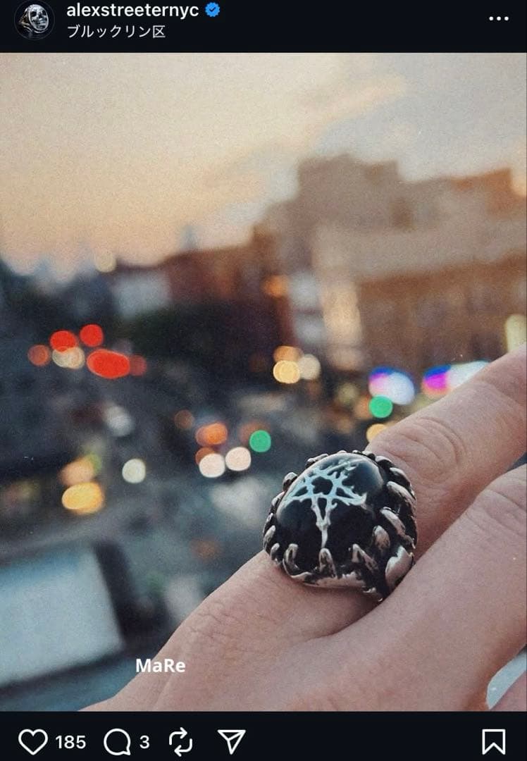 新品■14万ALEXSTREETER 18k STAR HellfireRing