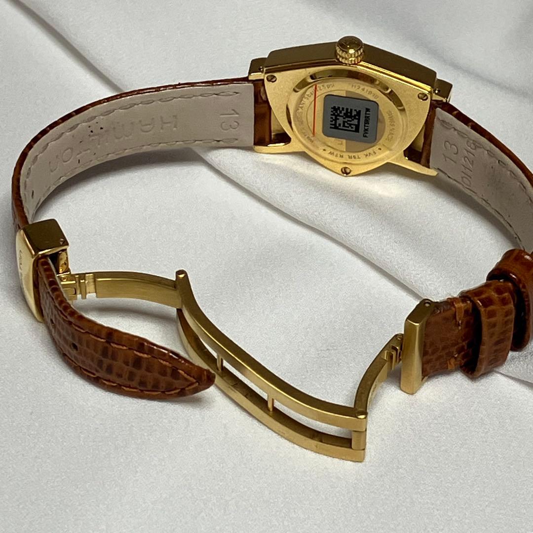 Hamilton ハミルトン／レザーベルトブラウン／レディース腕時計