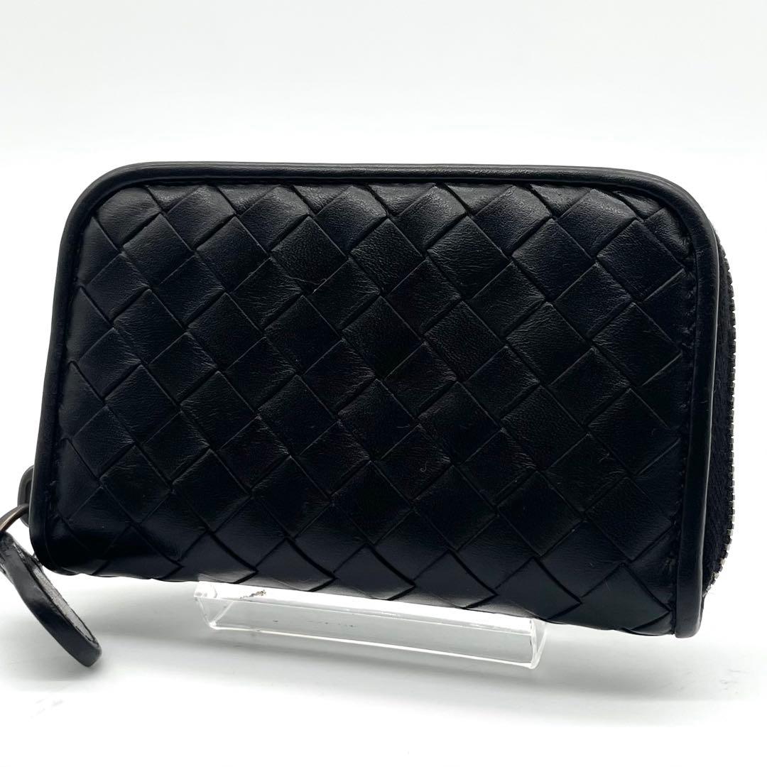 【極美品】ボッテガヴェネタ ケース イントレチャート レザー ブラック