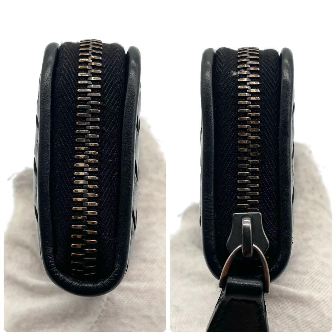 【極美品】ボッテガヴェネタ ケース イントレチャート レザー ブラック