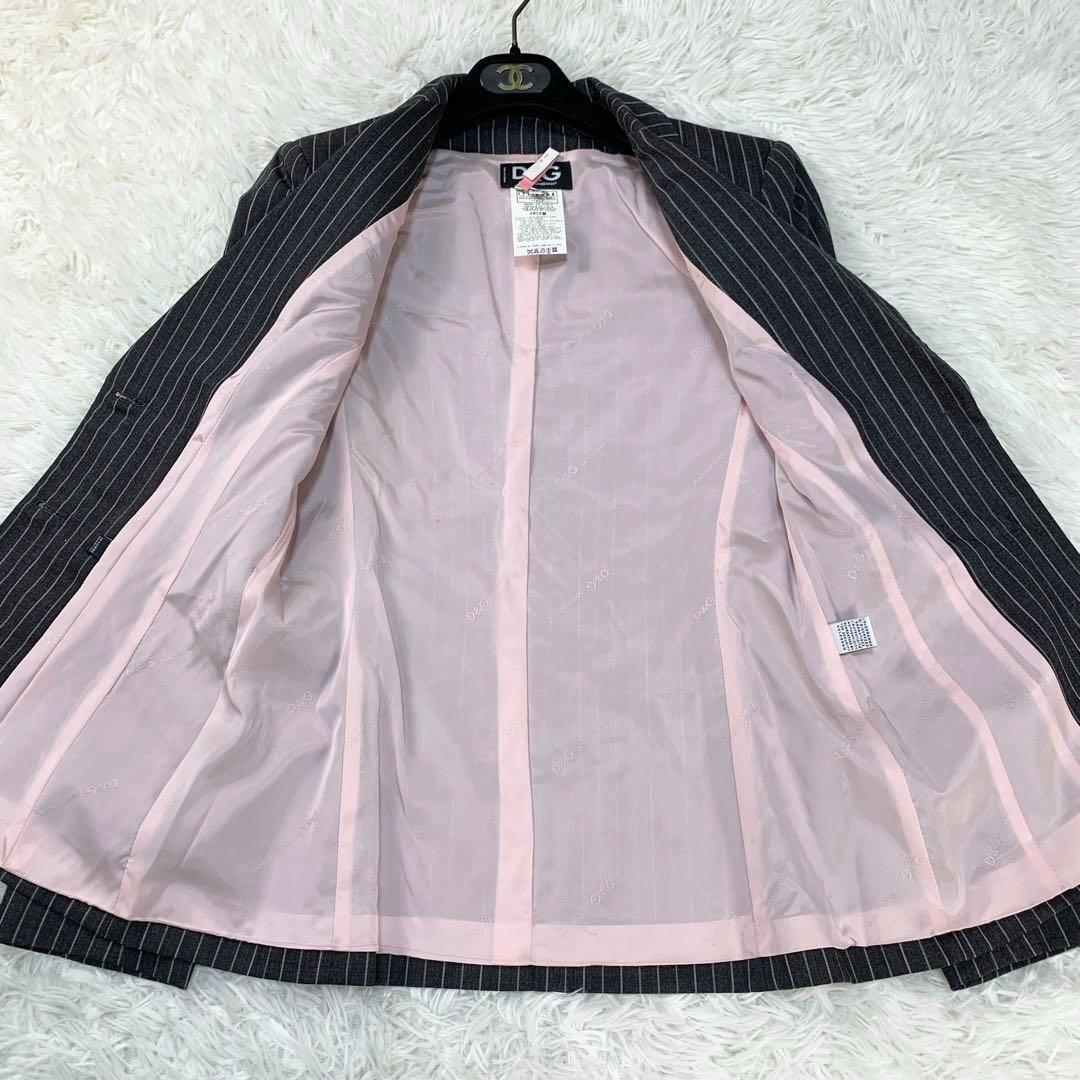 D&G ディーアンドジー ウール混 ピンストライプ セットアップ 正規品認証