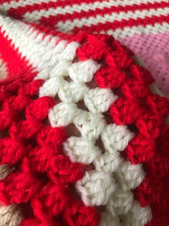 こたつカバー　手編み　190㎝×190㎝