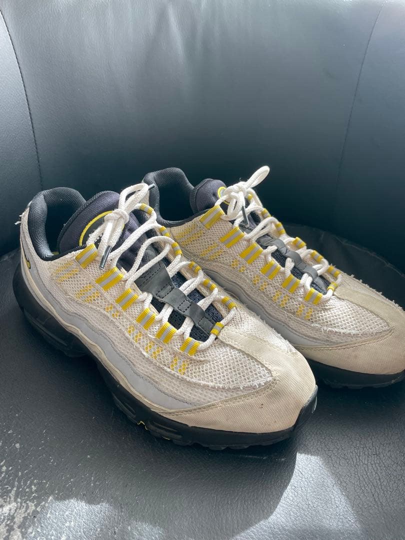 NIKE エアマックス95 ESSENTIAL 27.5cm ホワイト/イエロー