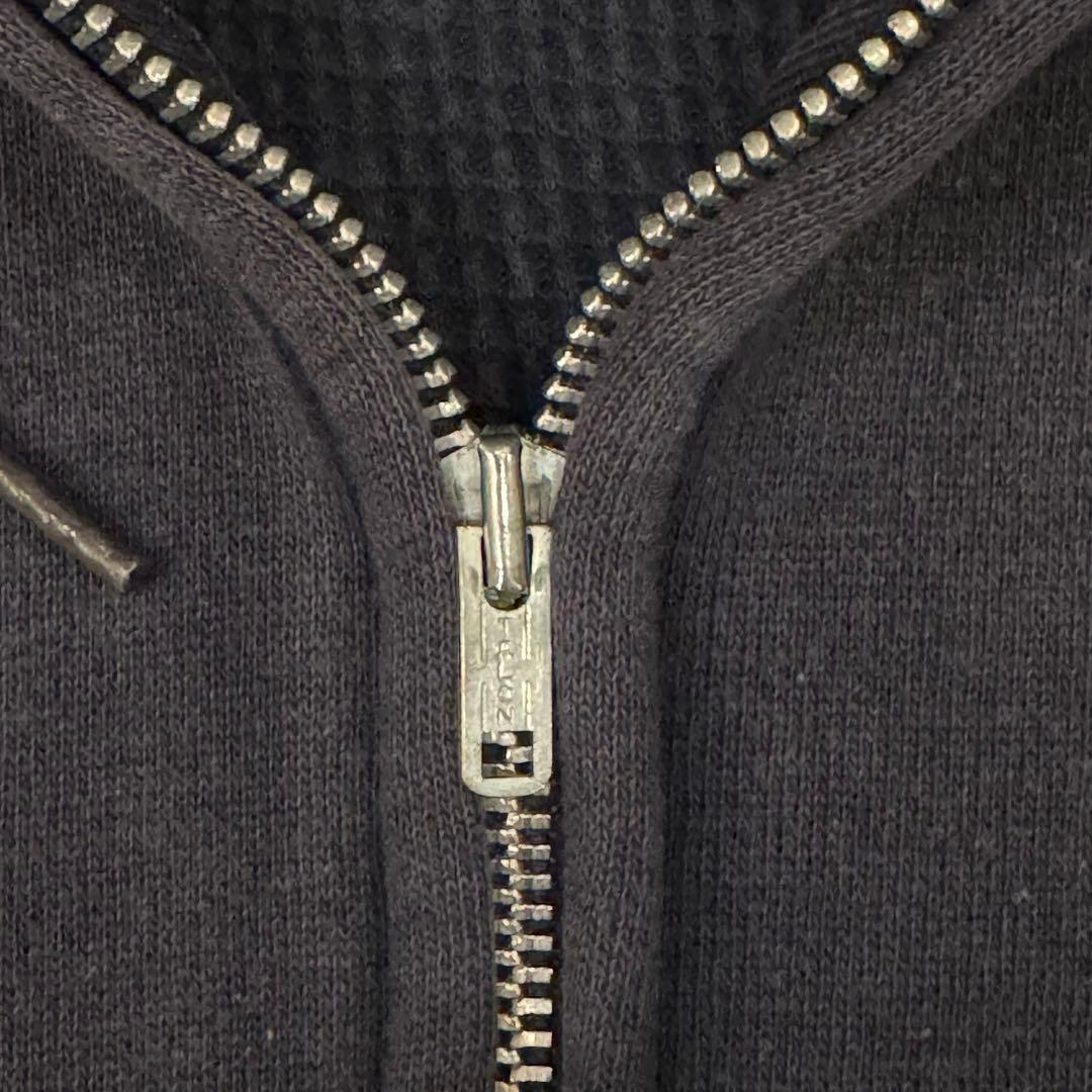 60s ダブルフェイス SWEAT ジップ パーカー 茄子紺 フェード ナス紺