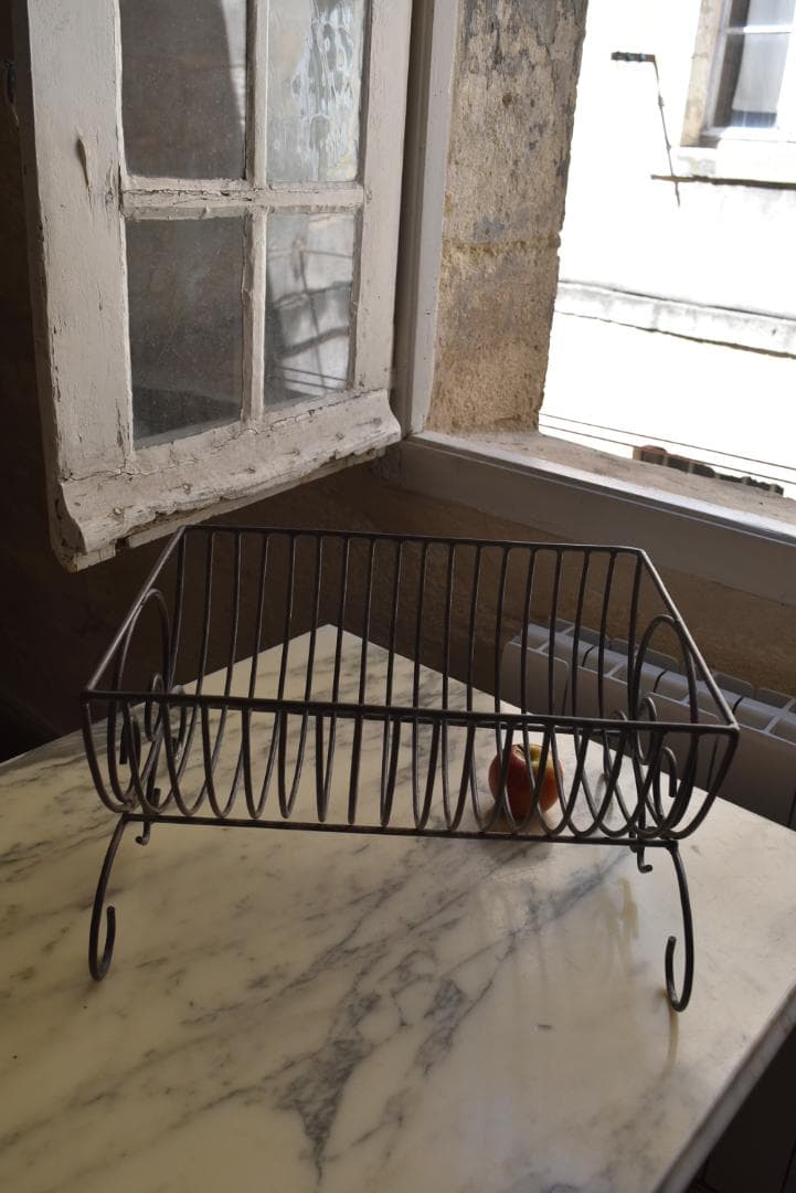 フランスアンティーク　アイアン　ディシュラック　美品　鉄　古道具