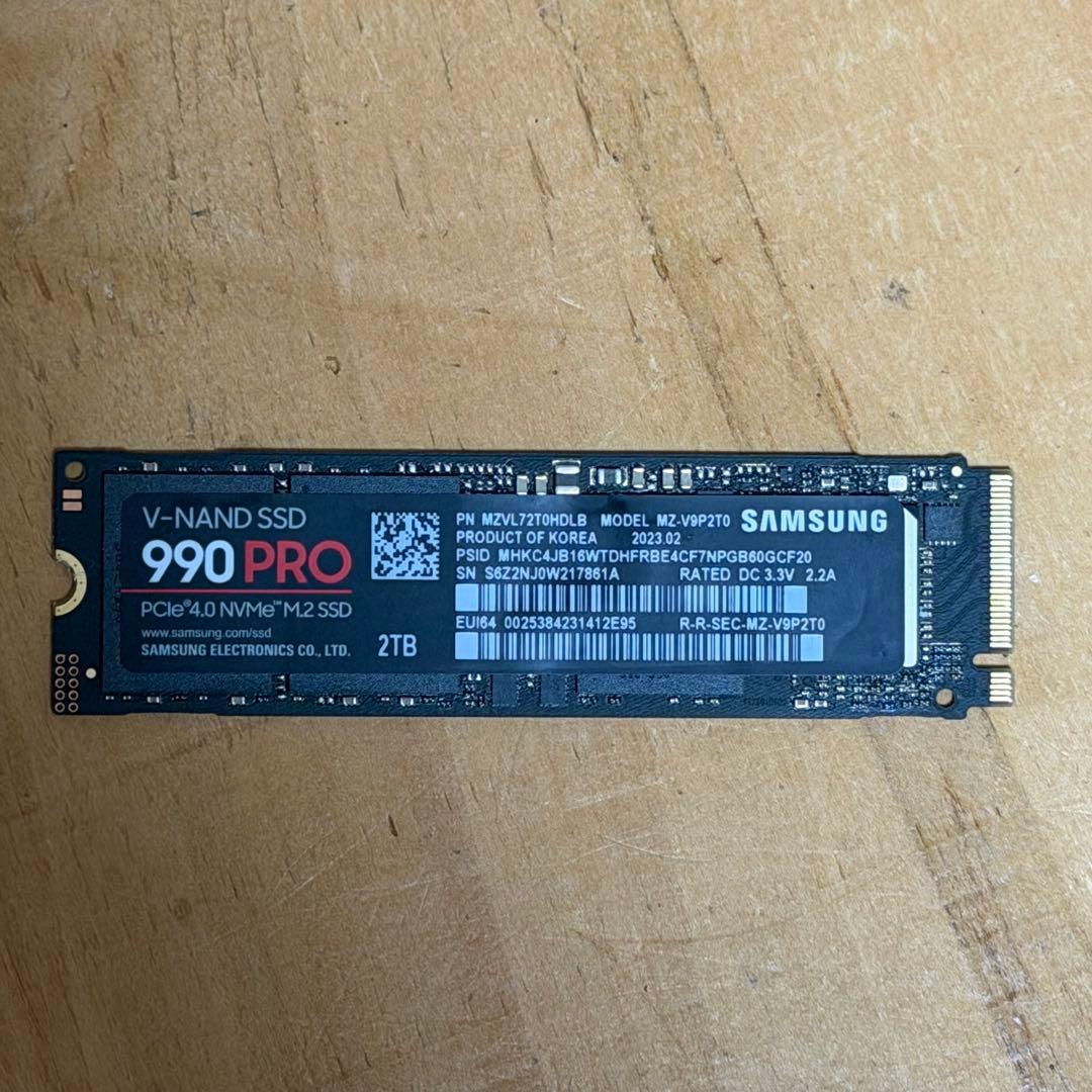 内蔵型SSD Samsung 990 PRO 2TB M.2 SSD