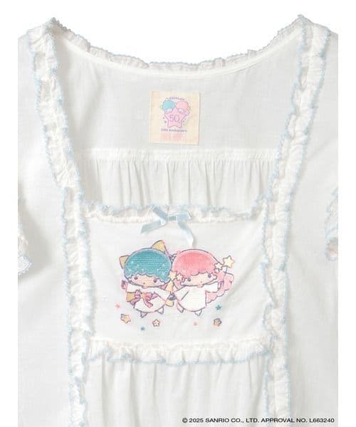 ピンクハウス　リトルツインスターズ　刺しゅう入りタブリエ　キキララ　サンリオ