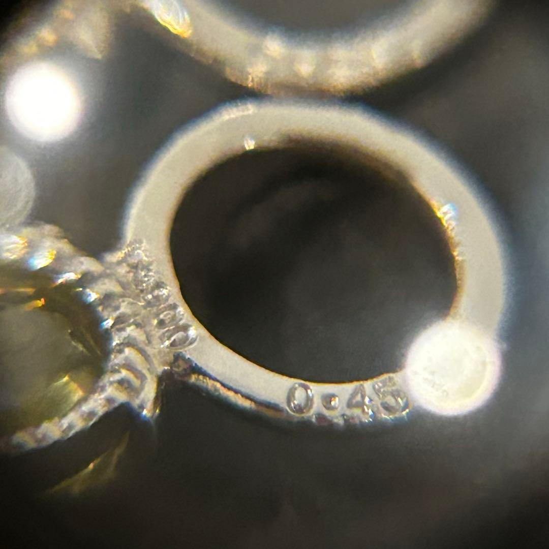 スフェーン　リングとピアスのセット　プラチナ