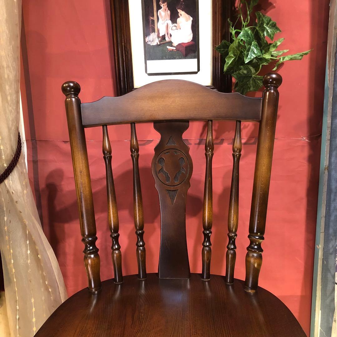 あっちゃん55 キツツキマーク　ヴィンテージ ウィングバックたチェア