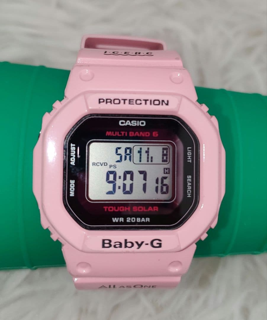⭐レア美品⭐CASIO Baby-G イルクジ ソーラー ピンク 腕時計