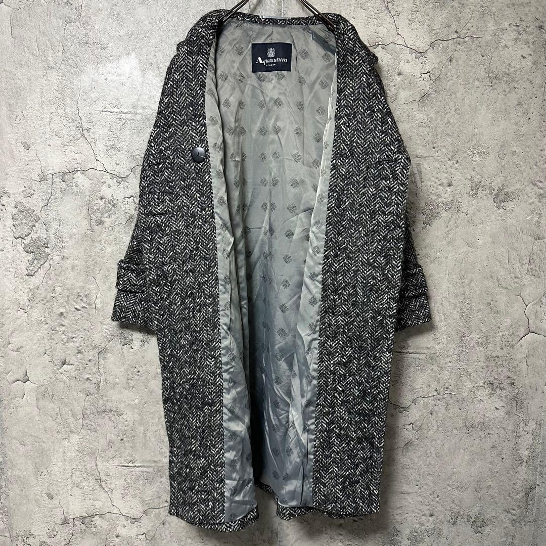 【超人気◎】Aquascutum　ダブルチェスターコート　アルパカ混　美品◎