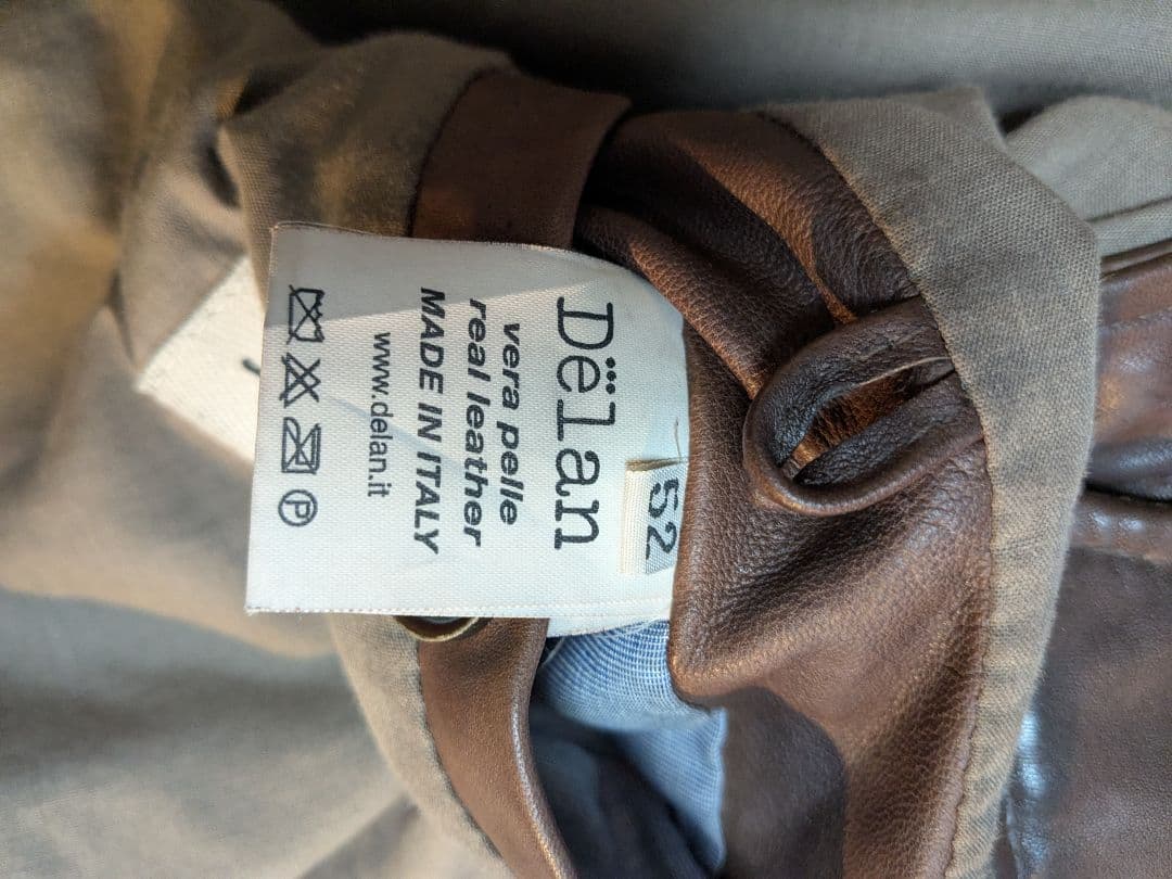 M*a様 ★希少サイズ52XL★Delan ラムレザー セミダブルライダース イ