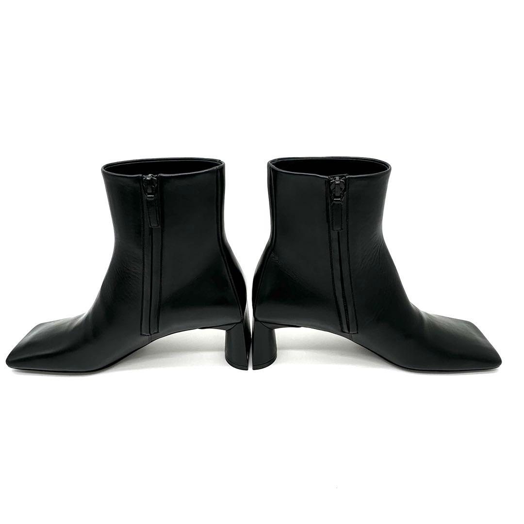 〈新品〉BALENCIAGA【22】スクエアトゥ サイドジップ ショートブーツ