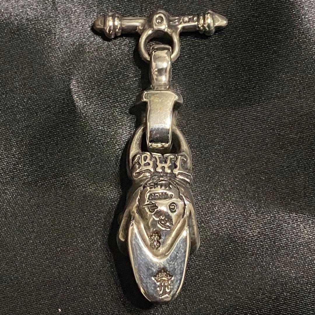 Bill Wall Leather BWL Tバー スカルペンダント ネックレス