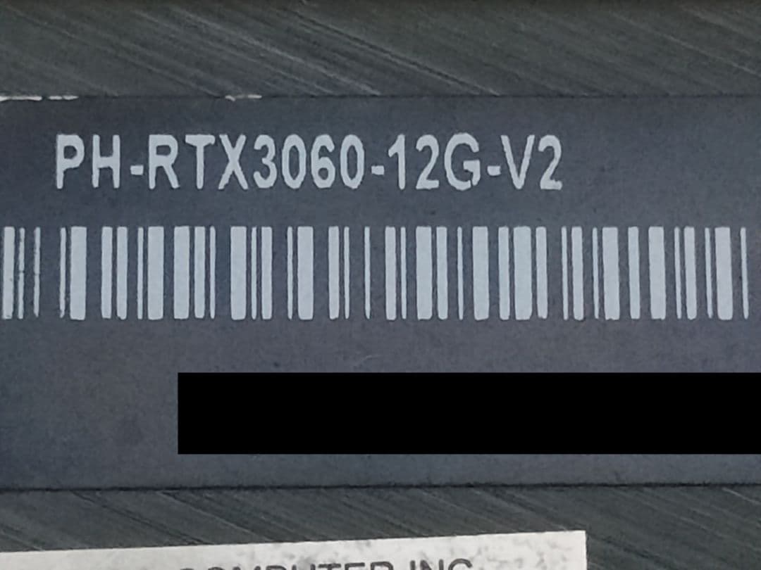 T*E様 ASUS GeForce RTX3060 12GB PH V2