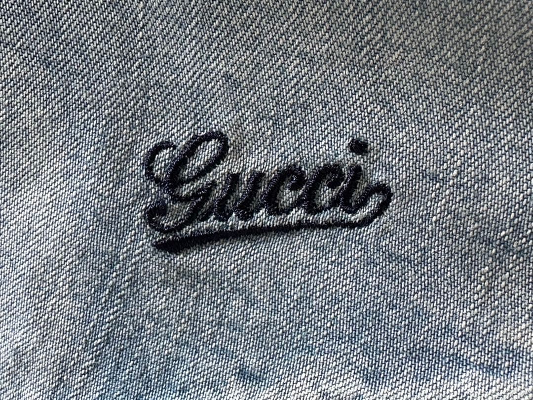 最終値下げgucci kids フリル　ティアード　デニム　ドレス 24m