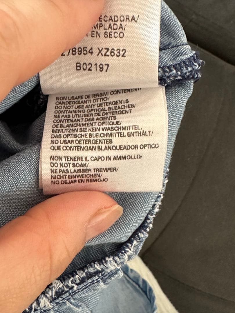 最終値下げgucci kids フリル　ティアード　デニム　ドレス 24m