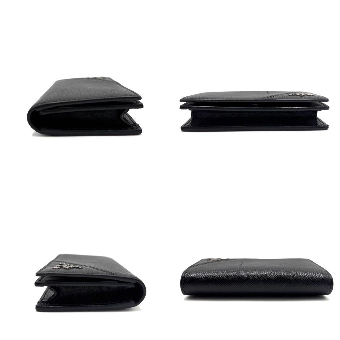 【極美品・RFIDモデル】プラダ 名刺入れ サフィアーノレザー メンズ 黒