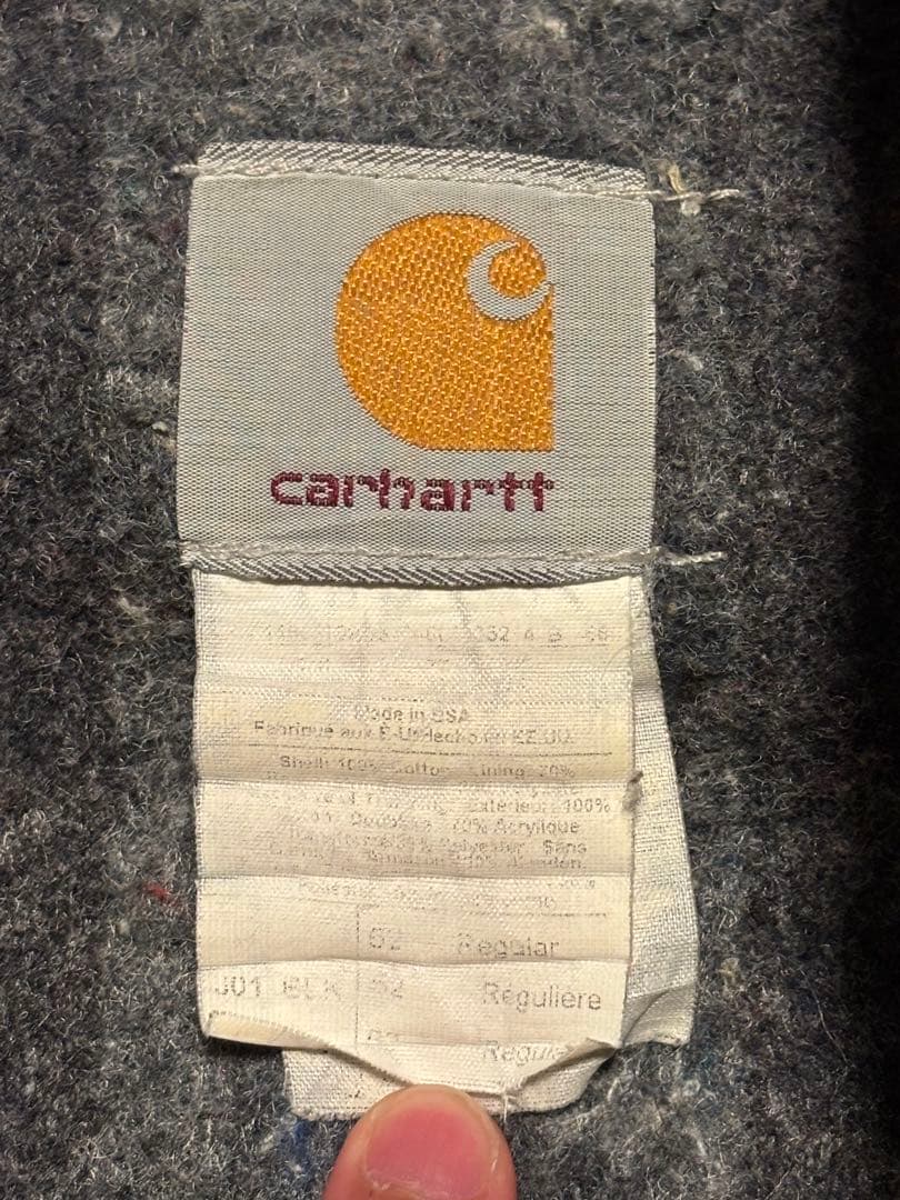 【希少】Carhartt ブラックジャケット Jordan刺繍USA製