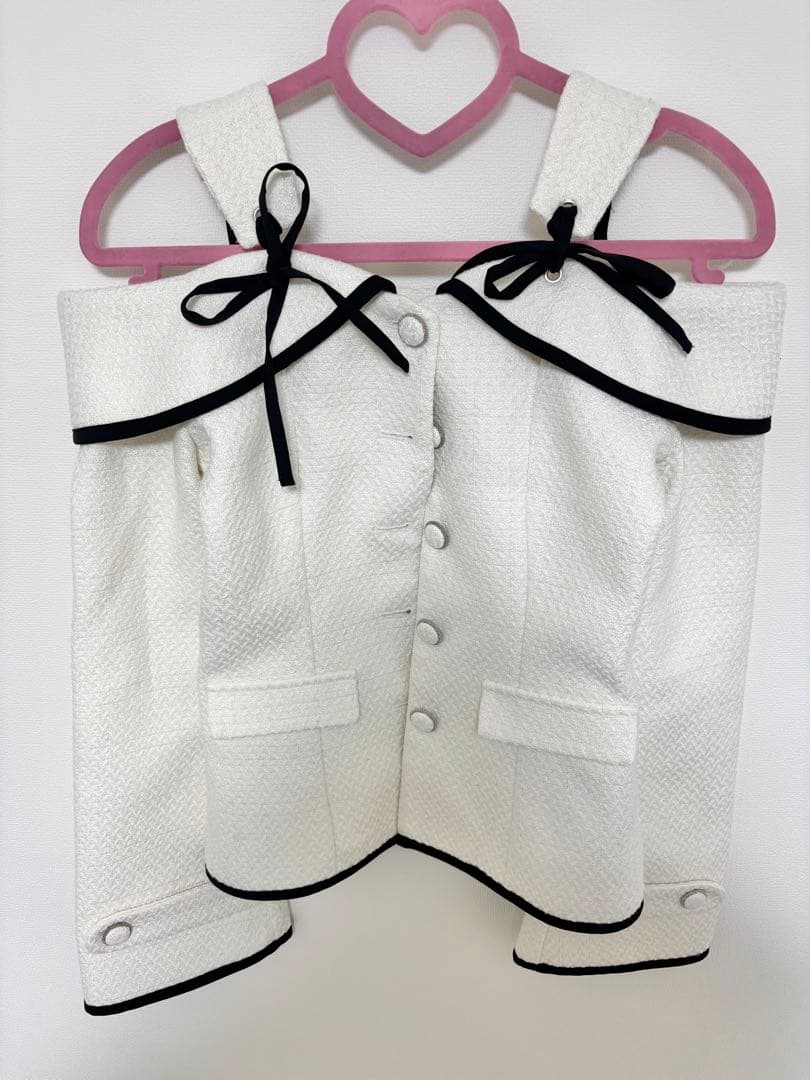 Darich ボンディングツイードオフショルチュニック