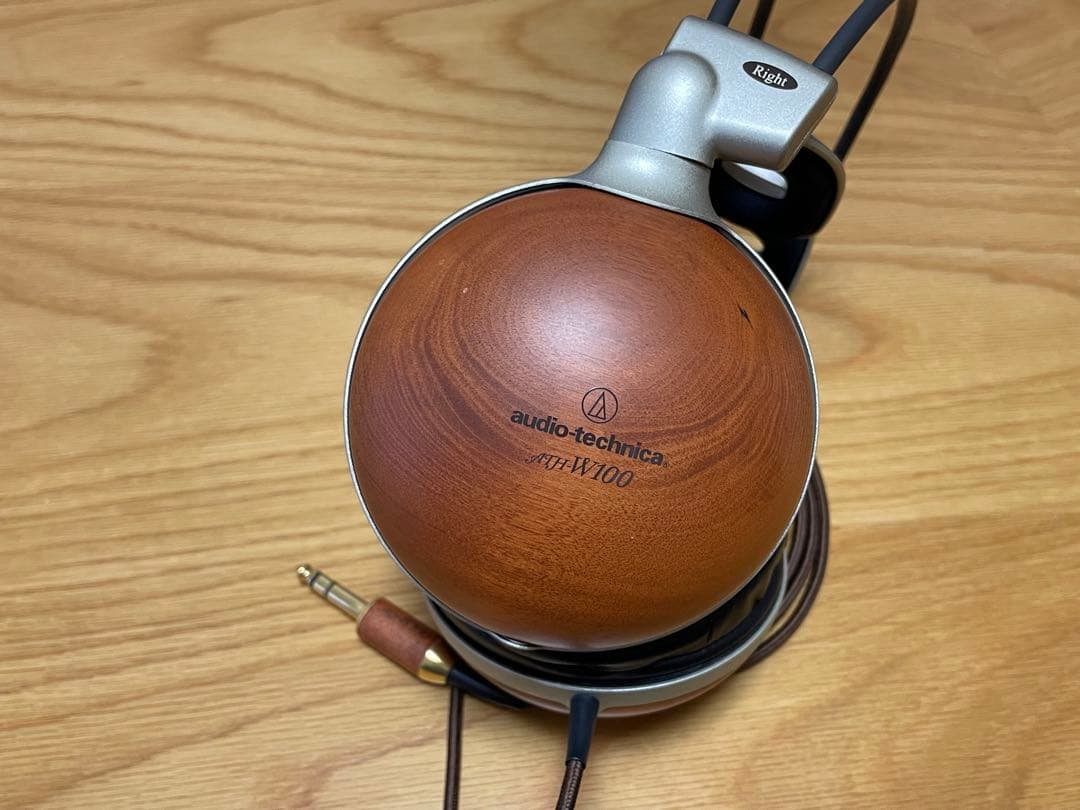 オーディオテクニカ ヘッドホン ATH-W100 ウッドハウジング