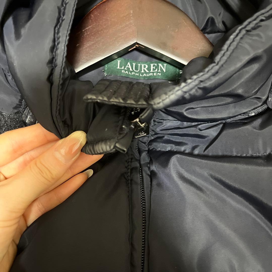 Ralph Lauren ダウンジャケット ネイビー ファー ベルト付き