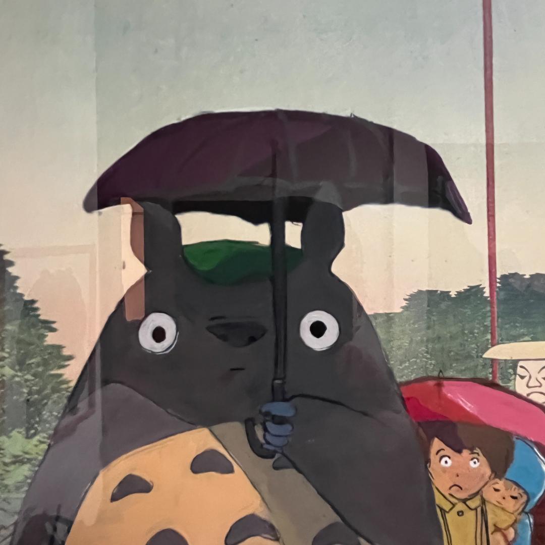 トトロ 手描きアート 木製フレーム付き