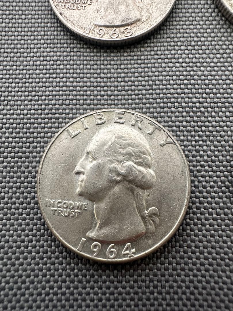 ❁*m様 25セント　旧硬貨　銀貨　4枚