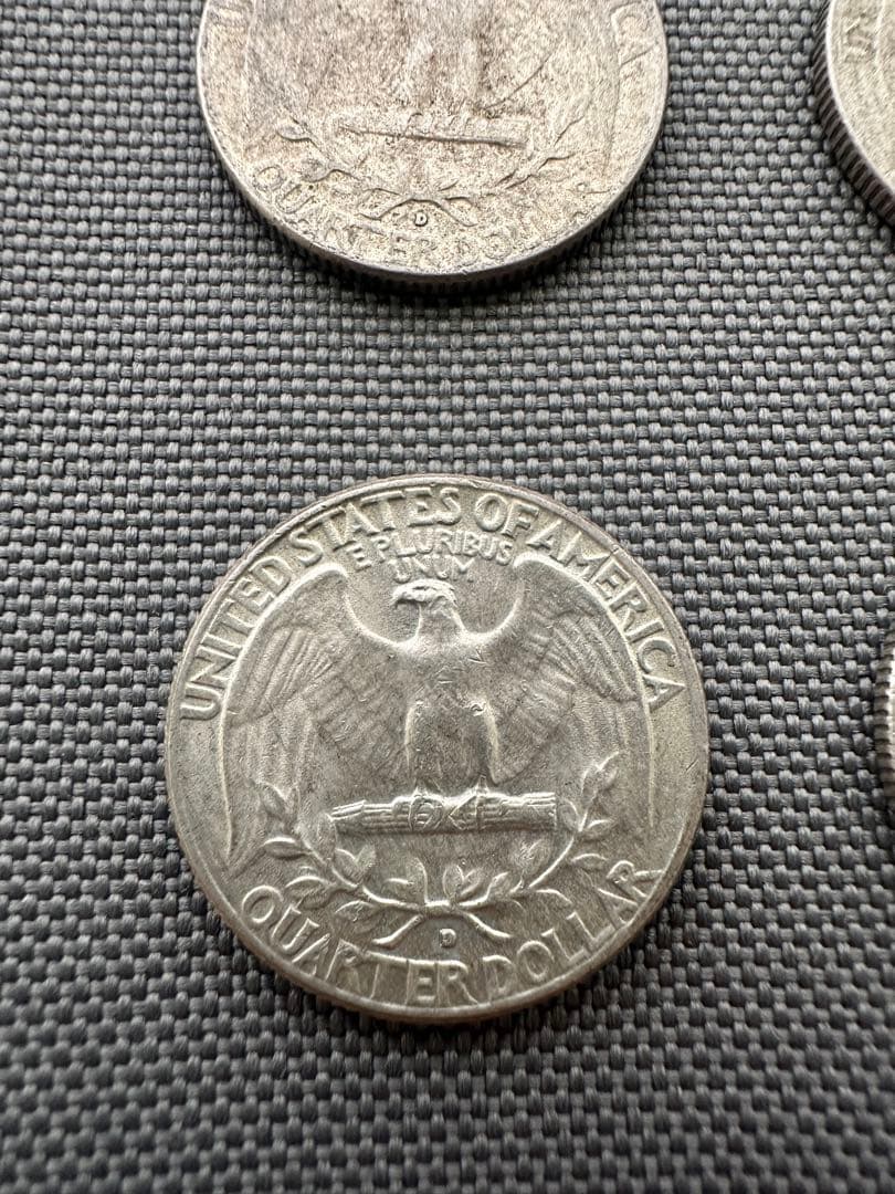 ❁*m様 25セント　旧硬貨　銀貨　4枚