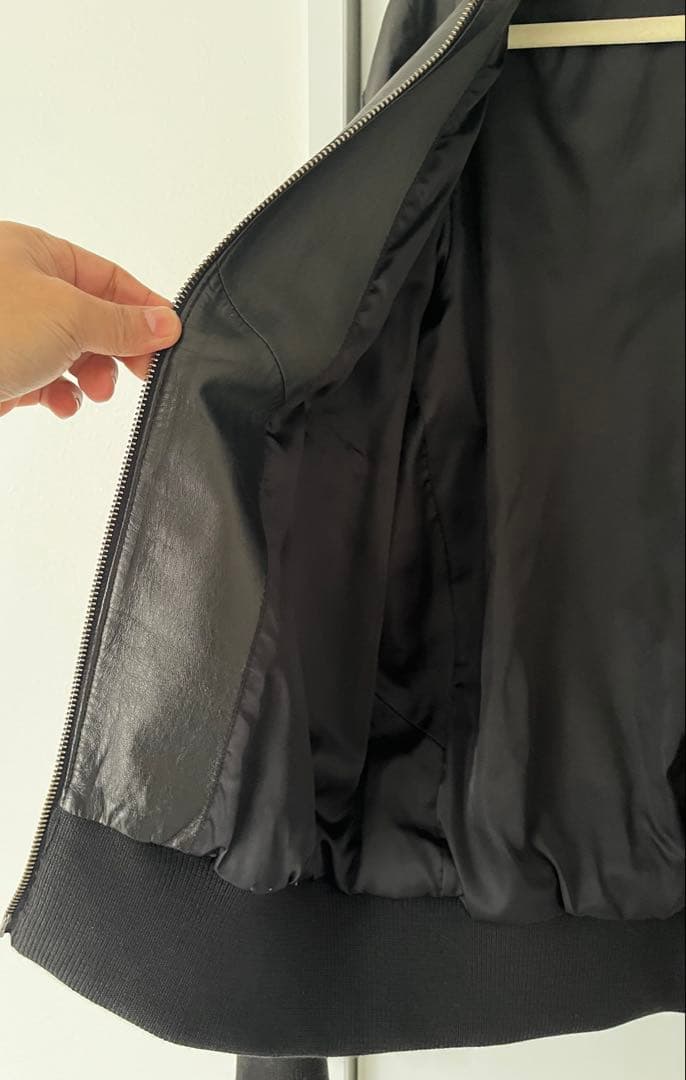 Y-3ヨウジヤマモト レザージャケットフード 美品ですが訳あり