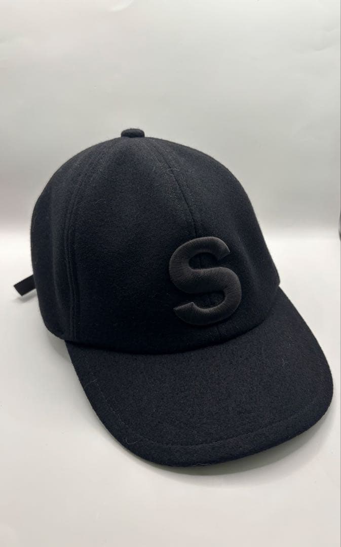 Sacai サカイ22AW WOOL MELTON CAP S帽子 ブラック