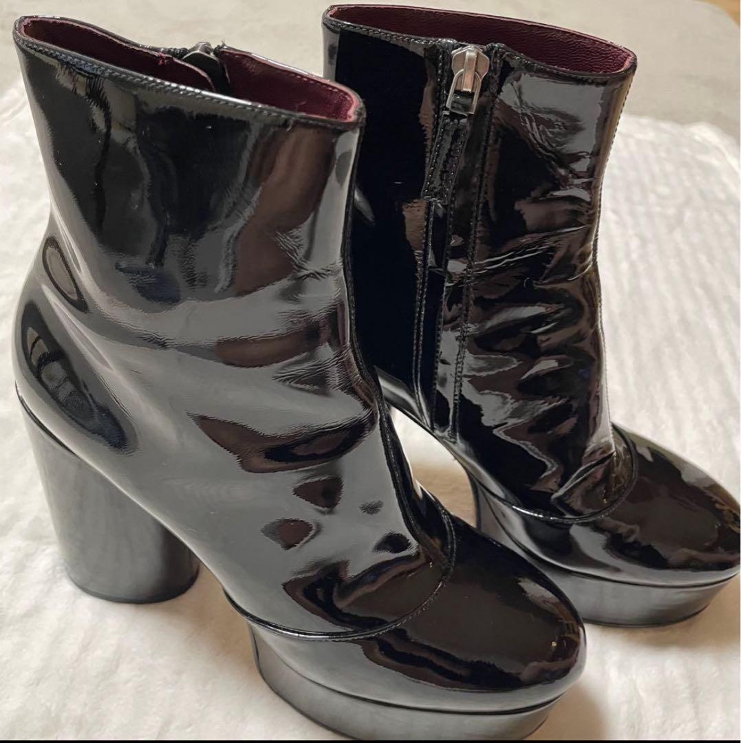 ✨美品✨マークジェイコブス ブーツ 黒 ブラック アンクル 厚底 レザー 人気