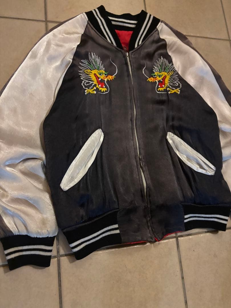 50s 60s 70sスカジャン souvenir vintage 鬼フェード